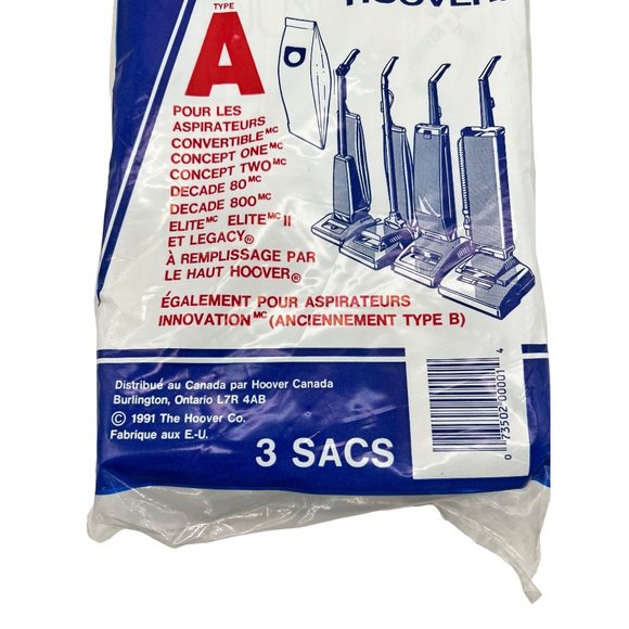 Hoover 4010001A Type A Vacuum Cleaner Bags Sacs - Picture 3 of 4